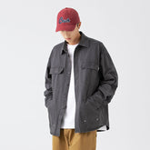 Unisex Jacket Loose Multi-Pocket Workwear Jacket